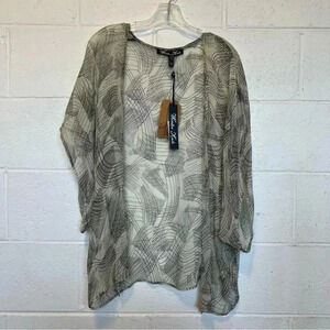 Winter Kate Ginger Silk Chiffon Kimono-Size XS-NWT